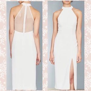 Amsale x BHLDN Sheer Back Faille Sheath 2 Ivory Wedding Dress